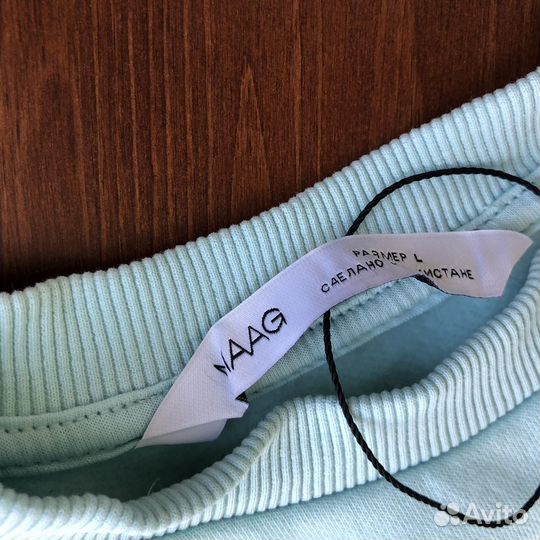 Свитшот кофта мятная zara maag lime новая L