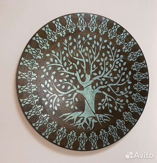 Дерево жизни. Картина рельефная, акрил, холст