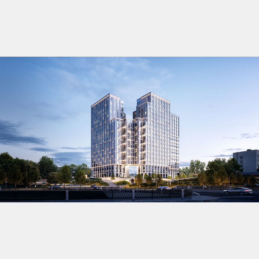 2-к. апартаменты, 42,8 м², 2/20 эт.