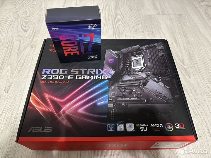 Asus Strix Z390e gaming + Intel Core i7 9700K