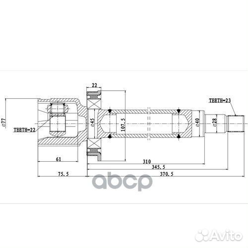 Шрус внутренний перед прав Z87949R Zikmar