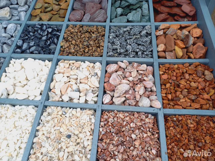 Галька мраморная в ассортименте