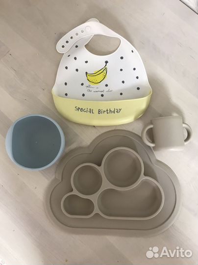 Силиконовая детская посуда