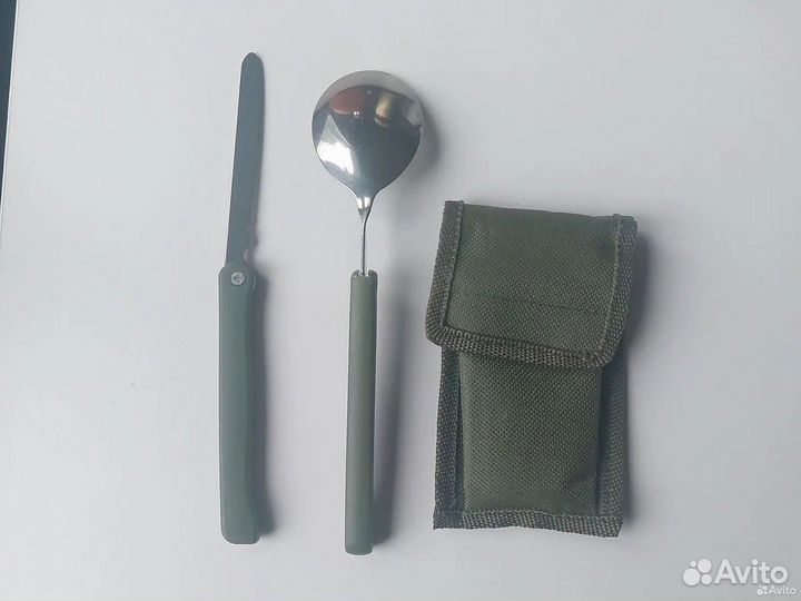 Походный складной набор столовых приборов новый