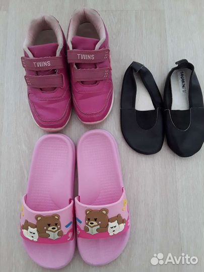 Кроссовки для девочек размер 26, чешки размер 25,5