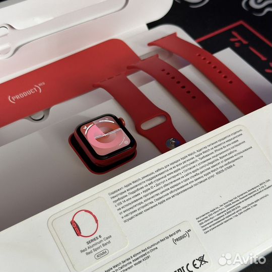 Часы apple watch 6 40mm Red