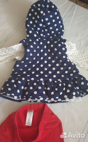 Пакет вещей девочка (жилетка, лонгслив и легинсы)