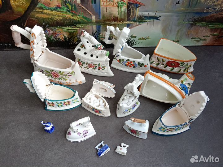 Фарфоровый утюг шкатулка