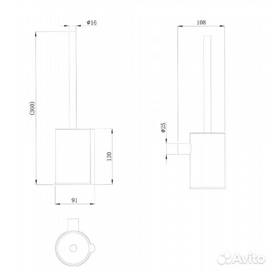 Настенный ерш Raiber Graceful RP-80010