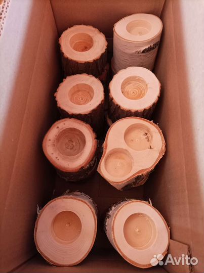 Подсвечники из дерева