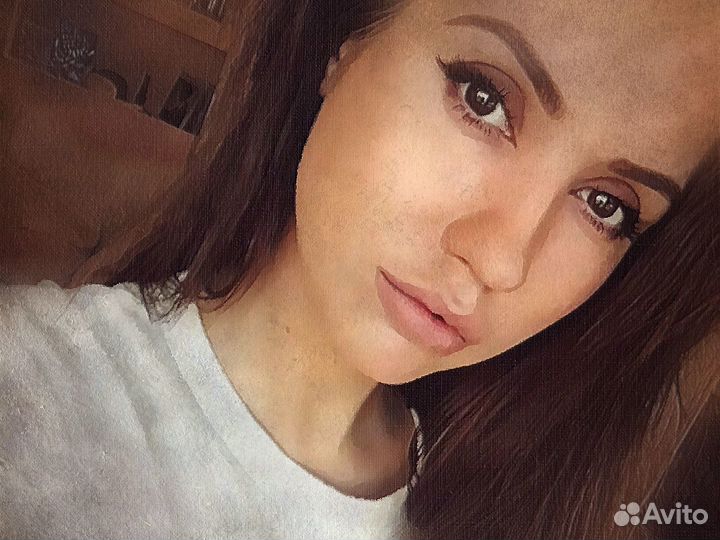 Портрет по fото маслицем на холстике с подрамничко