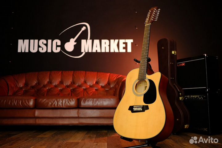 Акустическая гитара 12-струнная (комплект)
