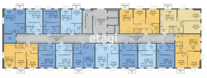 Квартира-студия, 27,2 м², 22/24 эт.