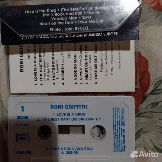 Аудиокассеты Диско. Roni Griffith. 1982г Франция