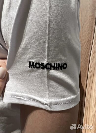 Футболка мужская Moschino белая новая