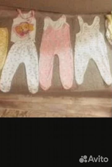 Вещи детские коробкой на девочку с 4 мес