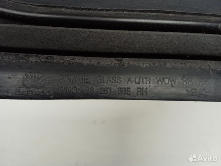 Стекло глухое зад. правое Chevrolet Rezzo