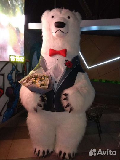 Поздравление Белого Мишки 3 метра