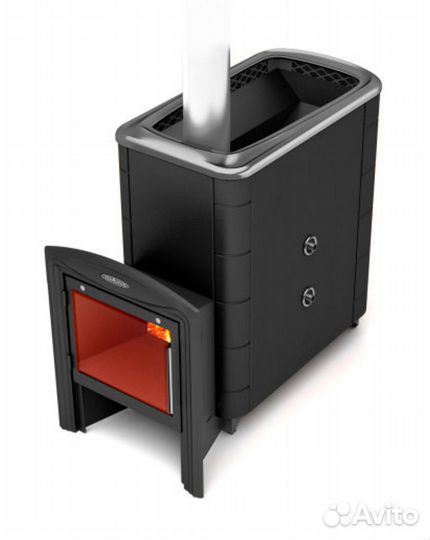 Печь банная Тунгуска XXL 2013 Inox Витра антрацит