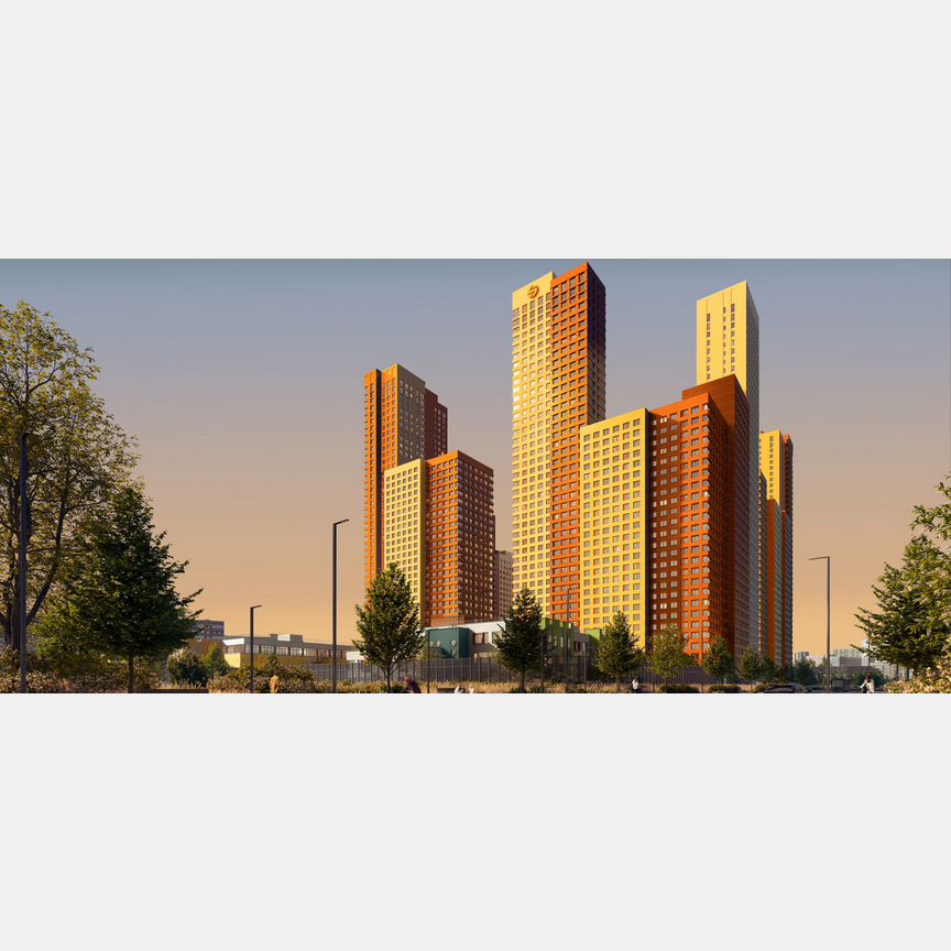 1-к. квартира, 52,6 м², 9/45 эт.