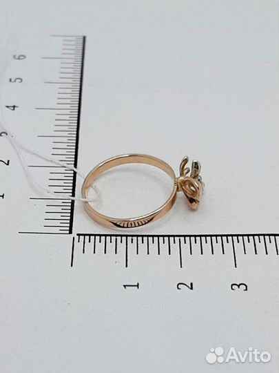 Золотое кольцо 16,5 размер