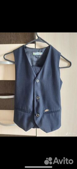 Брюки желетка и рубашка для мальчика 128 синий