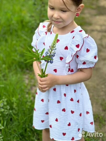 Муслиновое платье для девочки