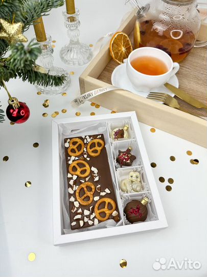 Шоколад ручной работы в подарок на новый год