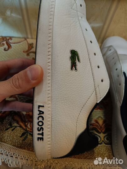 Кеды мужские Lacoste, 41 размер, белые, оригинал