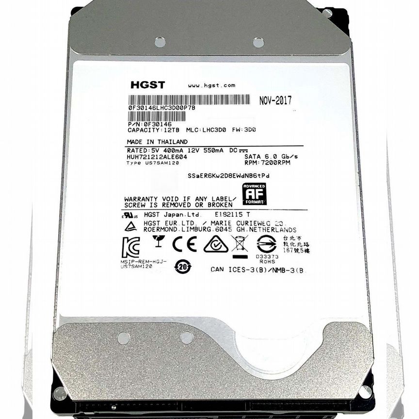 [HUH721212ALE604] Жесткий Диск Hgst 12tb Sata3,5" Huh721212ale604