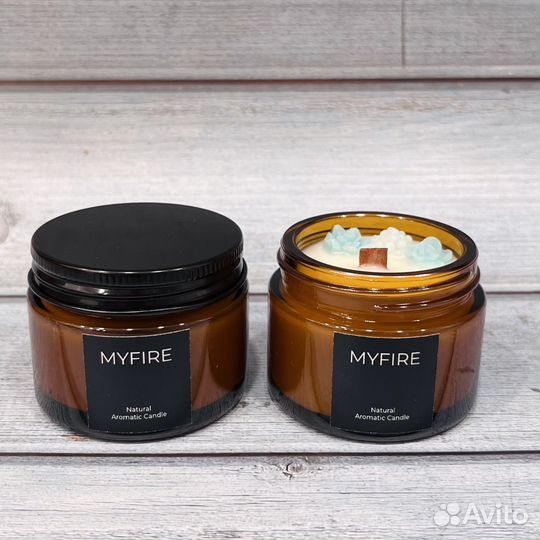 Ароматические свечи с деревянным фитилем