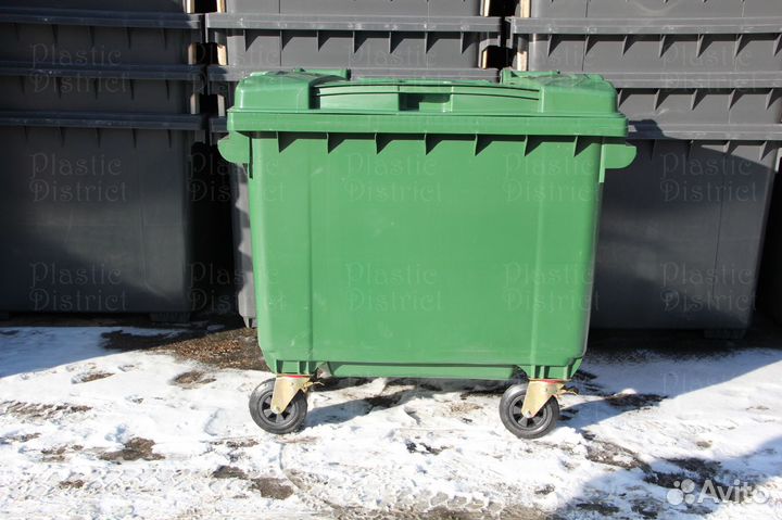 Пластиковый мусорный контейнер 660л Ч6970