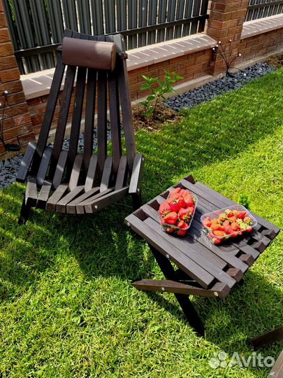 Набор садовой мебели из дерева