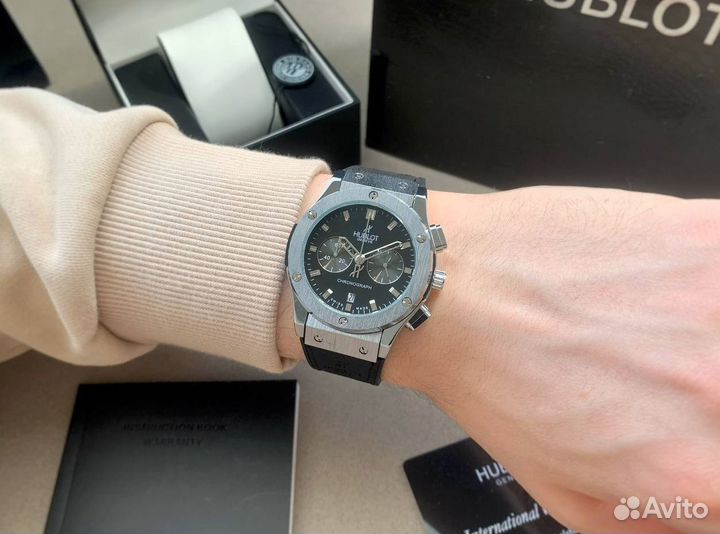 Часы мужские Hublot silver