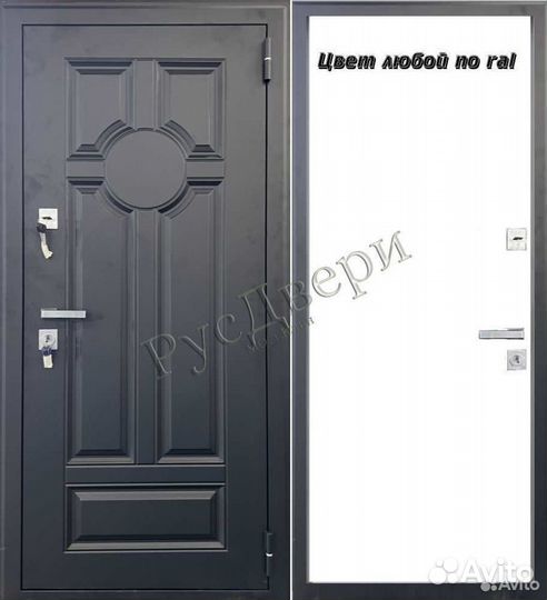 Белая металлическая входная дверь для квартиры