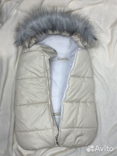 Конверт на выписку зимний для автолюльки