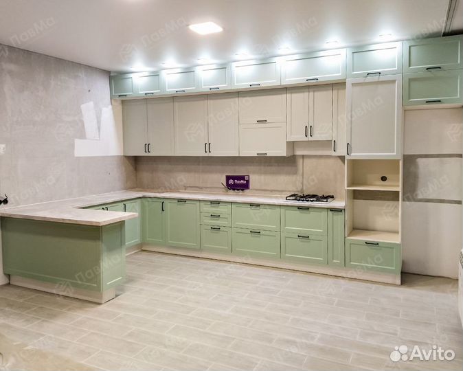 Кухонные гарнитуры с фрезеровкой Вельвет