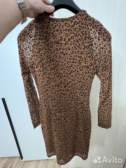 Леопардовое Платье zara из сетки