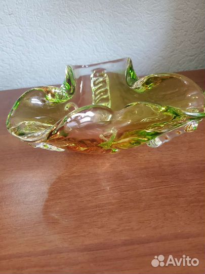 Пепельница из чешского стекла СССР