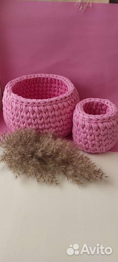 Трикотажные корзинки
