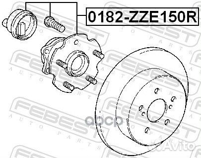 Ступица задняя 0182-ZZE150R Febest