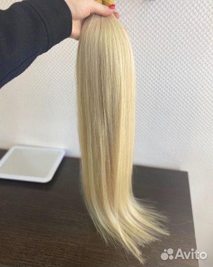 Волосы для наращивания 60 см блонд