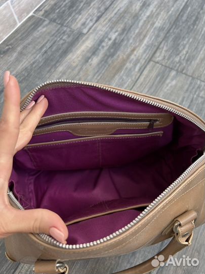 Сумка натуральная кожа бежевая