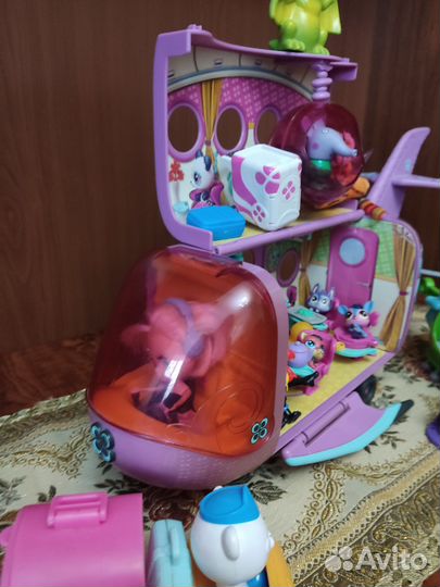 Littlest Pet Shop самолёт со всеми игрушками