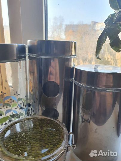 Банки для сыпучих продуктов стекло и металл