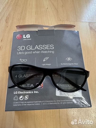 Оригинальные очки для 3D от Lg 4 шт