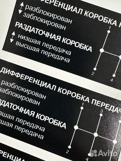 Наклейка шильдик раздаточная коробка нива ваз лада