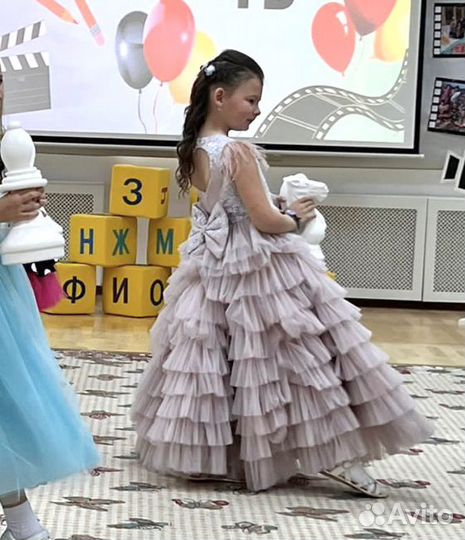 Нарядное платье для девочки на выпускной 122
