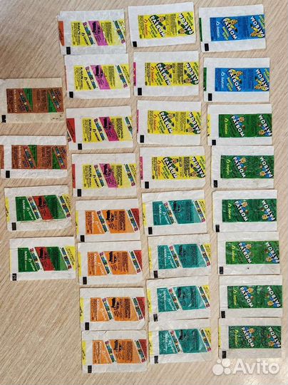 Обертки от жвачки 90х