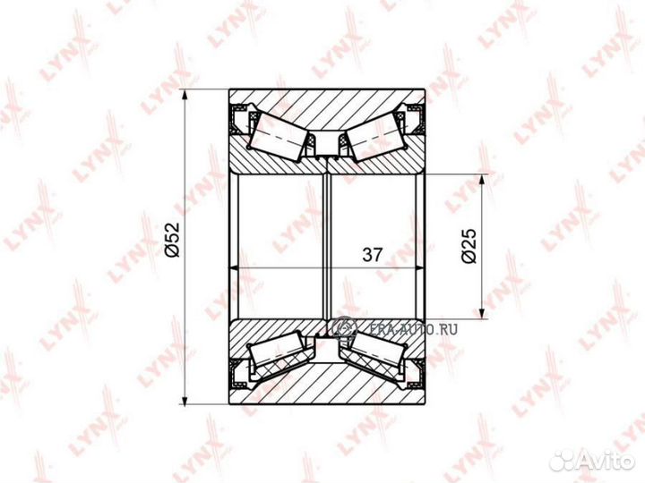 Lynxauto WB-1173 Подшипник ступицы задний (37x25x5